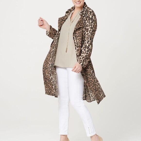 Laurie Felt Cheetah Print Duster Large NWT - Picture 1 of 5